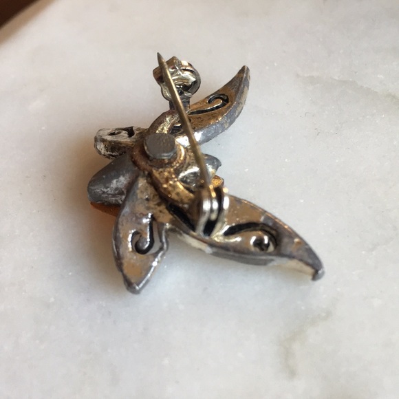 Vintage Citrine Brooch Pin - Picture 6 of 10